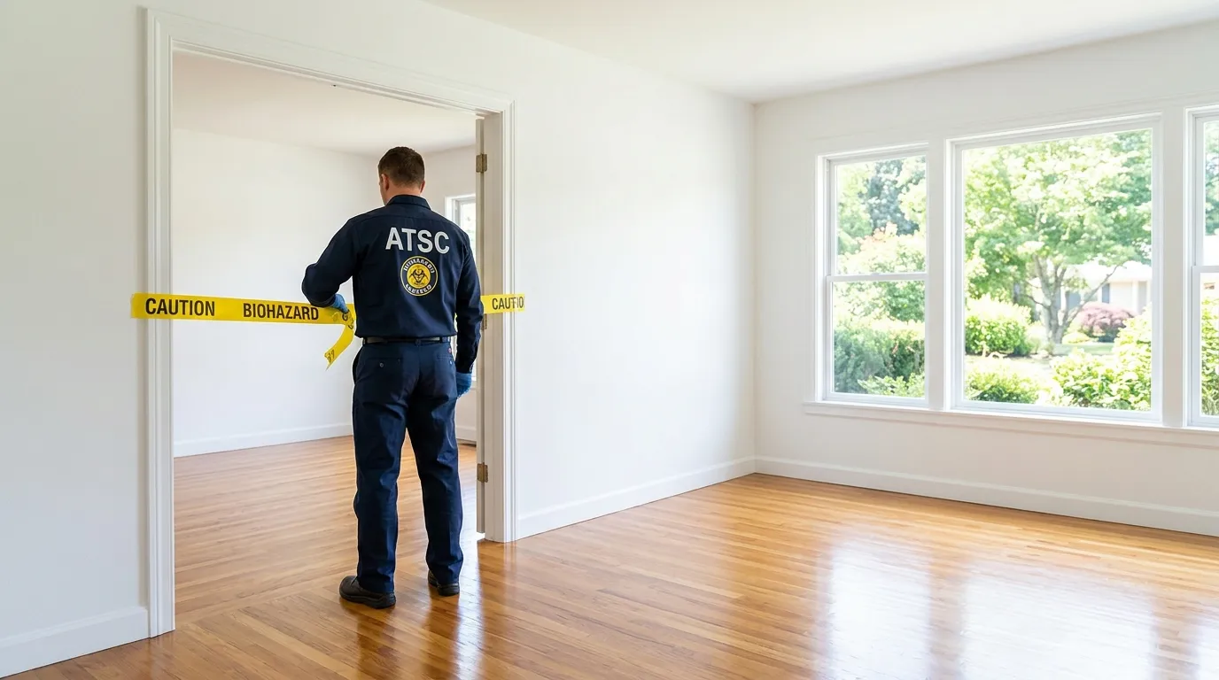 Certified biohazard cleanup crew performing Crime Scene Cleanup in London